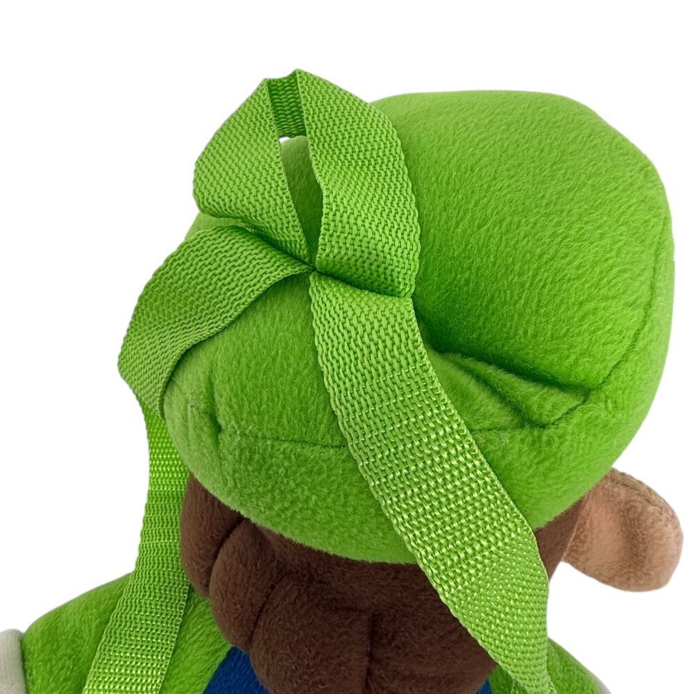 Nintendo Luigi Plush Backpack Super Mario Bros Green Character Bag 16" - Picture 9 of 14